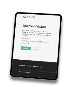GenLess – Solar power calculator preview image
