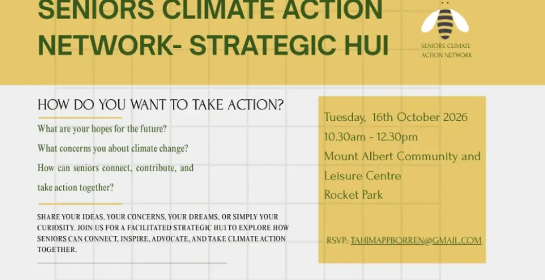Seniors Climate Action Network: Strategic Hui image